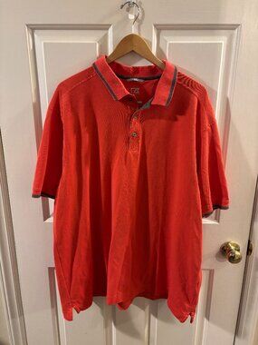 Cutter & Buck Men's Orange ESTES Trucking Polo Shirt ~ XXL ~ Transportation